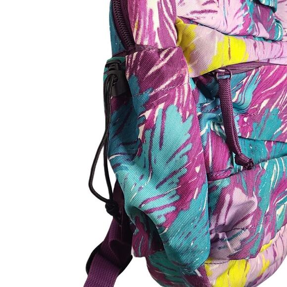 Puma Procat Backpack Purple Multi Color Zip Drawstring Adjustable Straps Pockets - Picture 4 of 9